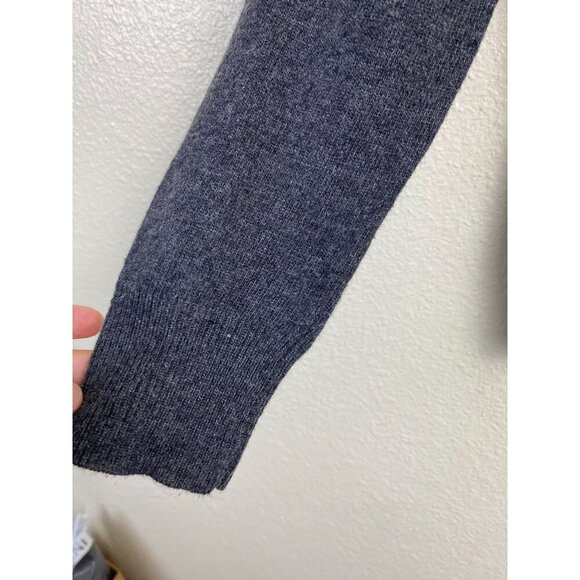 J. Crew cashmere Wool rabbit Hair gray Sweater Gray Women sz Gray French Bulldog - Picture 6 of 9